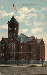 View of City Hall Pittsburg, KS Postcard Postcard Postcard