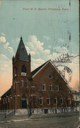 First M.E. Church Pittsburg, KS Postcard Postcard Postcard