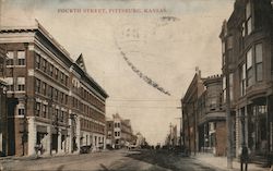 Looking Along Fourth Street Postcard