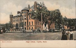 High School Building Postcard