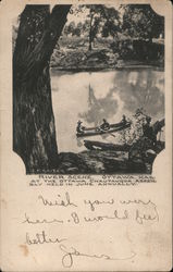 River Scene Postcard