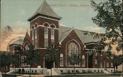 Methodist Church Ottawa, KS Postcard Postcard Postcard