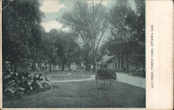 Lily Pond, Forest Park Ottawa, KS Postcard Postcard Postcard