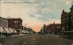 North Washington Avenue Wellington, KS Postcard Postcard Postcard