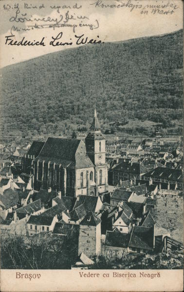 Vedere cu Biserica Neagră Brașov Romania Eastern Europe