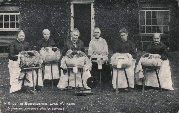 A Group of Bedfordshire Lace Workers England