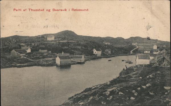 Parti af Thuestad og Baarsvik i Rokesund Norway