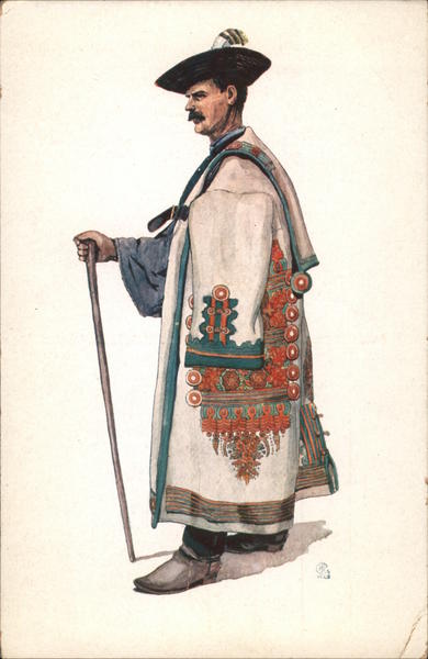 Shepherd in traditional attire Hungary