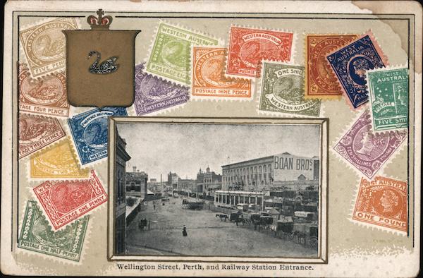 Wellington Street and Railway Station Entrance Perth Australia