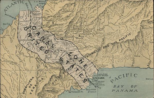Map of the Canal Zone Panama