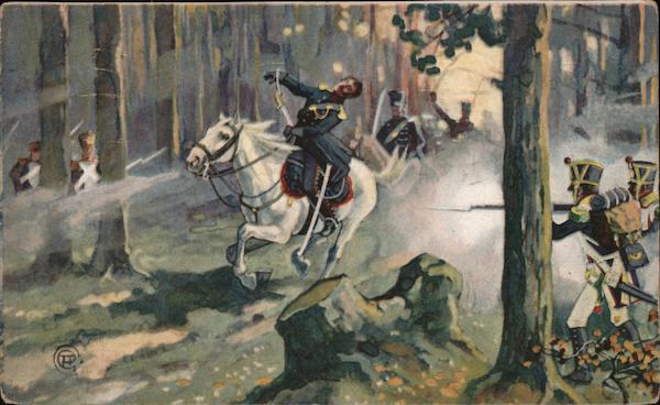 Dr. ERNST SANDOWS Mineral Water Ad: Theodor Körner's heroic death near Gadebuſch