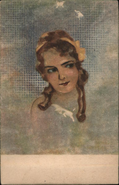 Young Girl looking to the distance Children