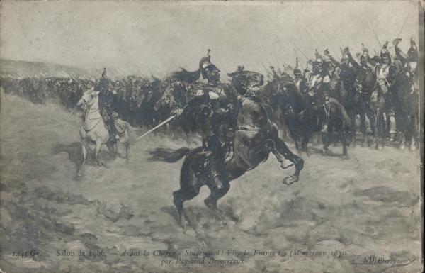 Salon de 1906 - Avant la Charge, Suivez moi/ Vive la France (Morsbronn 1870) par Raymond Desvarreux