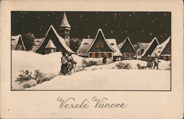 Vesele vanoce! - Merry Christmas Czech Republic Eastern Europe