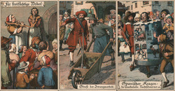 Lot of 3: German Punishment & Public Humiliation Postcards Postcard