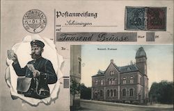 Postanweisung - aus Schöningen Tausend Grüsse Postcard