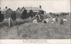 A Victorian Farmer's Home Postcard