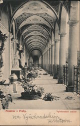Pozdrav z Prahy. Vyšehradske arkady Postcard