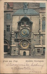 Gruss aus Prag - Altstädter Horologium Postcard