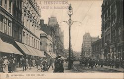 Looking Along Church Street Liverpool, England Merseyside Postcard Postcard Postcard