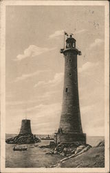 Eddystone Light-House Plymouth, England Devon Postcard Postcard Postcard