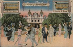 Souvenir de Monte Carlo Postcard