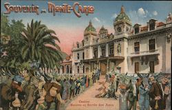 Souvenir du casino de Monte Carlo - Entree et Sortie des Anes Postcard