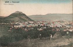 Panorama from Deva Romania Eastern Europe Postcard Postcard Postcard