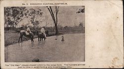Kangaroo Hunting, Australia Postcard