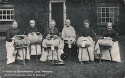 A Group of Bedfordshire Lace Workers Postcard