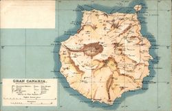 Map of Gran Canaria Postcard