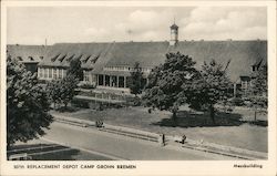 307th replacement depot Camp Grohn - Messbuilding Bremen, Germany Postcard Postcard Postcard