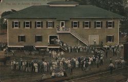 Pay day at Ancon Postcard