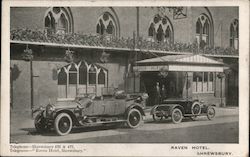 Raven Hotel, Touring Cars Postcard