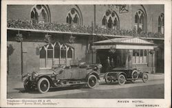 Raven Hotel, Touring Cars Shrewsbury, United Kingdom Postcard Postcard Postcard