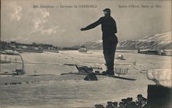 Winter sports, Ski Jump in Dauphiné Postcard