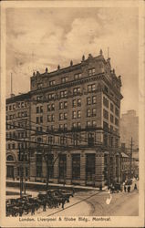 London, Liverpool & Globe Building, Montreal Postcard