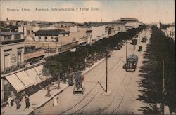 Avenida Independencia y Entre Rios Postcard