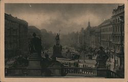 Prague - Vencelsas Place Postcard