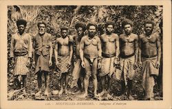 New Hebrides, indigenous people on Ambrym island Postcard