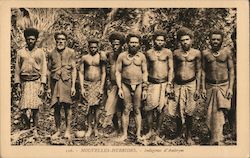 New Hebrides, indigenous people on Ambrym island Vanuatu South Pacific Postcard Postcard Postcard