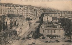 Alger - Rue de Constantine et Boulevard Bugeaud Postcard