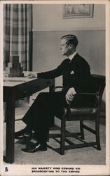 His Majesty King Edward VIII broadcasting to the Empire United Kingdom Postcard Postcard Postcard