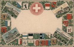 Coats of Arms of the Swiss Cantons Postcard