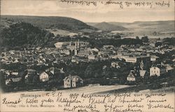 General view of Meiningen in Thuringia Postcard