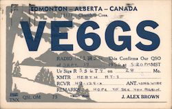 Edmonton - Alberta - Canada - VE6GS Postcard