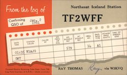 TF2WFF Radio Iceland QSL & Ham Radio Postcard Postcard Postcard