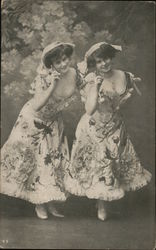 Two female cabaret dancer Postcard