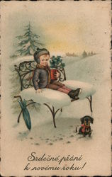 Srdečné přání k novému roku Postcard