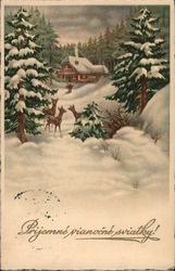 Prijemné vianočné sviatky - Merry Christmas Postcard